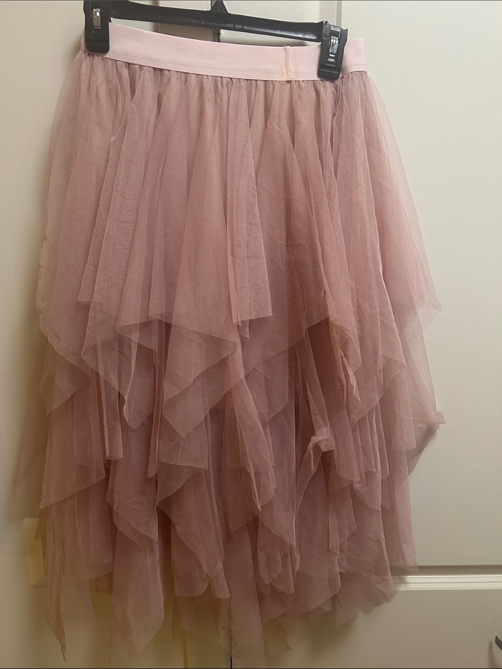 Women's Dusty Pink Layered Tulle Skirt - Picture 3 of 4